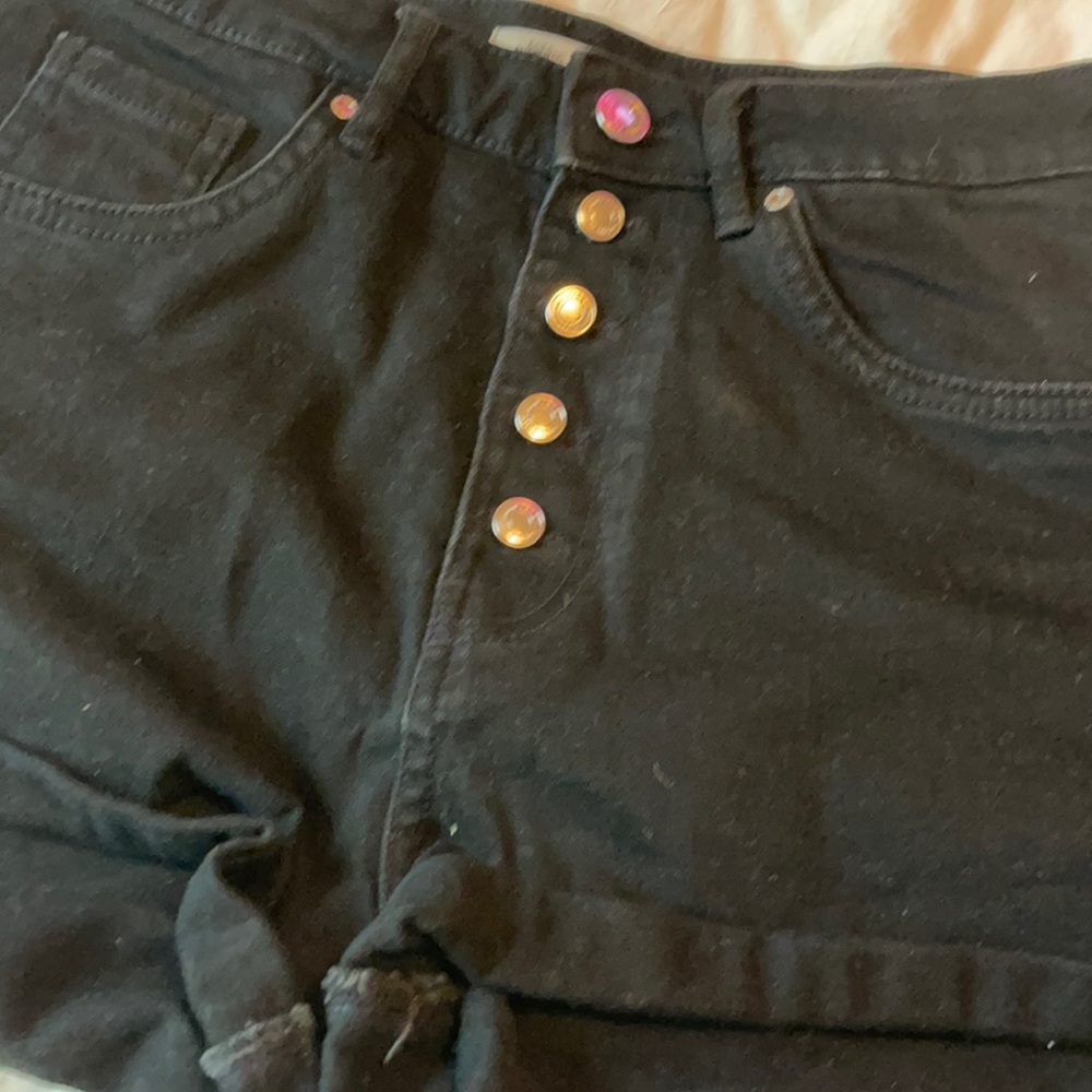 Zara Black Denim Shorts, Size 6